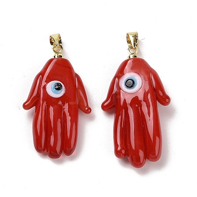 Handmade Lampwork Pendants LAMP-P057-02G-1