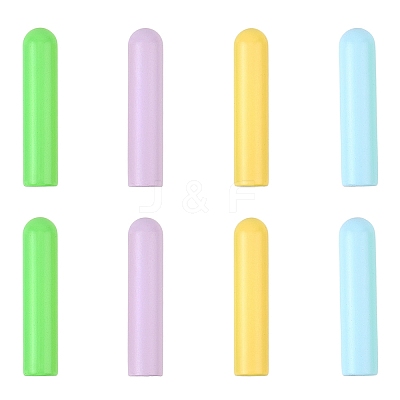 40Pcs 4 Colors Alloy Cord End FIND-GF0008-47B-1