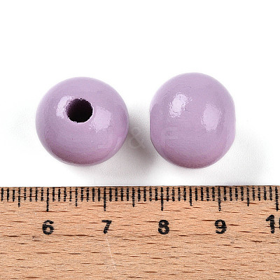 Painted Natural Wood Beads X-WOOD-A018-16mm-09-1