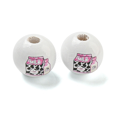 Natural Wood European Beads WOOD-F014-01F-1