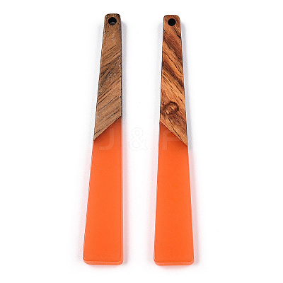 Translucent Resin & Walnut Wood Big Pendants RESI-TAC0017-46-B02-1
