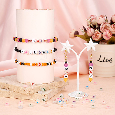 500Pcs 5 Styles Acrylic Beads MACR-TA0001-34-1