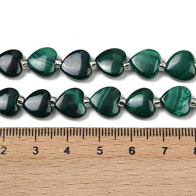 Natural Malachite Beads Strands G-L630-B01-10x10mm-1