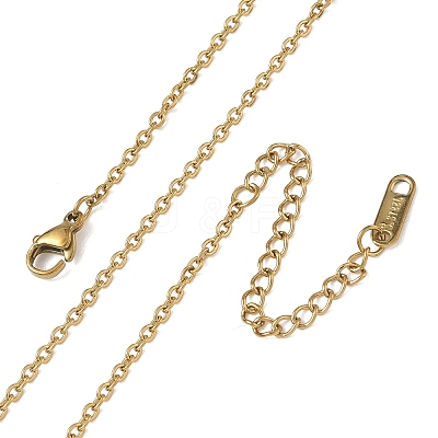 2MM 304 Stainless Steel Cable Chain Necklaces for Women SA-CBACA62-05G-1