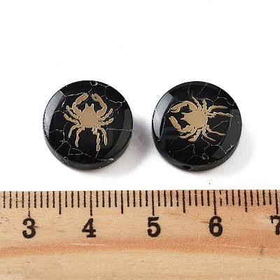Dyed Black Synthetic Turquoise Beads G-F775-B03-1
