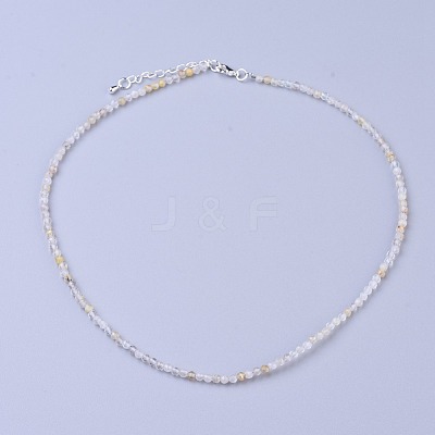 Natural Rutilated Quartz Beaded Necklaces NJEW-K114-B-A10-1