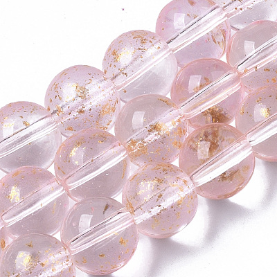 Transparent Spray Painted Glass Bead Strands GLAA-N035-03D-B06-1