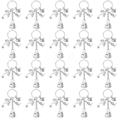 20Pcs Alloy Chemistry Theme Keychains KEYC-SC00040-1
