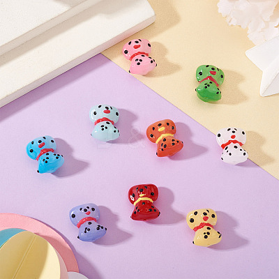 9Pcs 9 Colors Handmade Lampwork Enamel Beads LAMP-TA0001-70-1