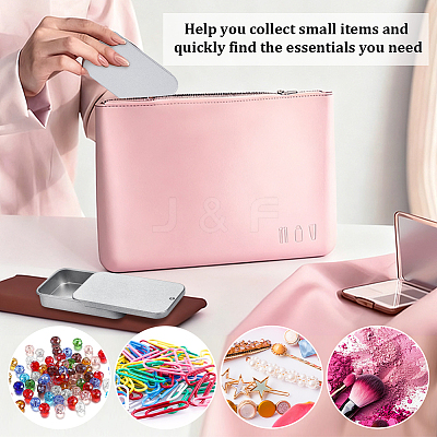 80Pcs Slide Top Tinplate Trinket Storage Boxes CON-WA0001-03-1