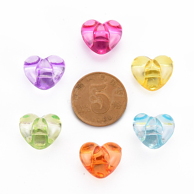 1-Hole Transparent Acrylic Buttons TACR-S154-53B-1