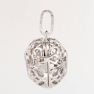 Eco-Friendly Rack Plating Brass Hollow Heart Cage Pendants KK-M180-04P-NR-1