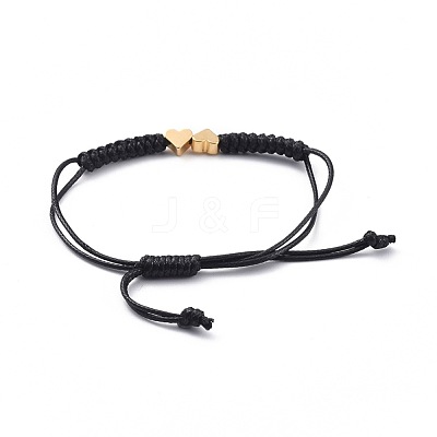 Unisex Adjustable Korean Waxed Polyester Cord Braided Bead Bracelets BJEW-JB04671-01-1