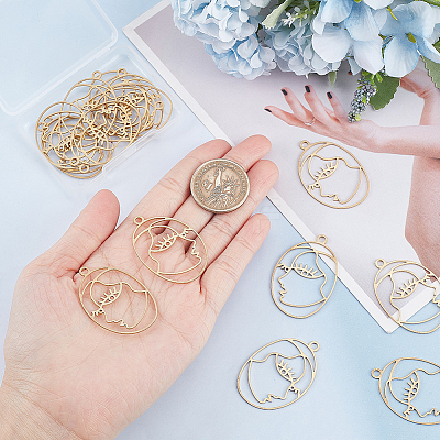 Brass Pendants KK-DC0001-57-1