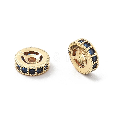 Brass Micro Pave Cubic Zirconia Beads KK-R216-10B-KCG01-1