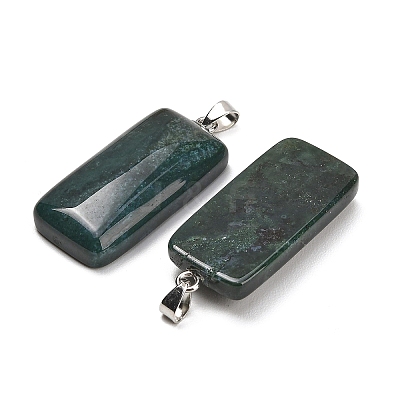 Natural Moss Agate Pendants GG-CBAA0EE-01P-08-1