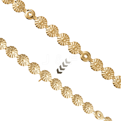 5Bags Flower Iron Decoration Strip FIND-GF0008-41A-G-1