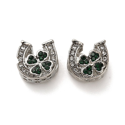 Alloy Rhinestone European Beads FIND-Q115-09P-1
