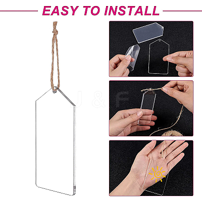 Transparent Acrylic Big Pendants TACR-BC0001-10-1