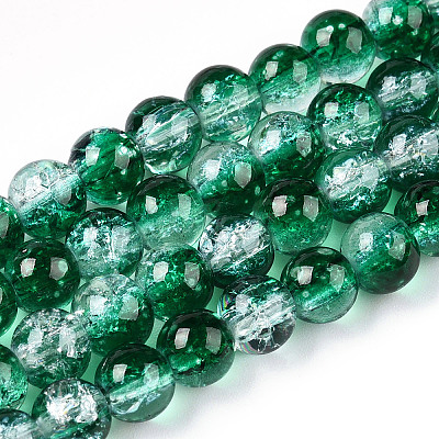 Baking Paint Crackle Glass Beads Strands X-CCG-S001-6mm-19-1