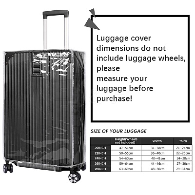 Transparent PVC Luggage Cover AJEW-WH20080-52P-1