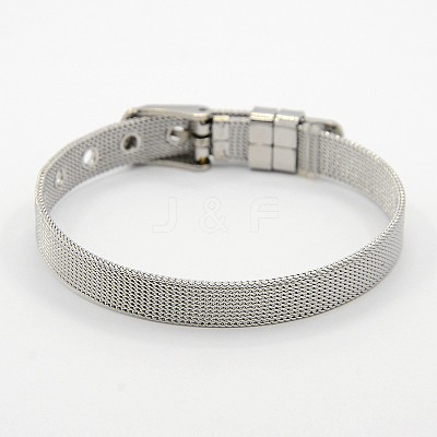 Tarnish Resistant Fashionable Unisex 304 Stainless Steel Watch Band Wristband Bracelets BJEW-F065A-01-1