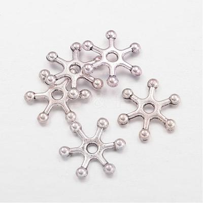 Tibetan Style Alloy Snowflake Beads X-TIBEB-S006-AS-FF-1