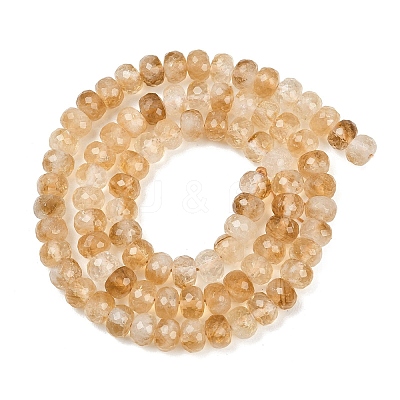 Heated Natural Citrine Beads Strands G-B175-B01-4x6mm-1