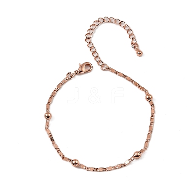 Rack Plating Brass Link Chain Bracelets for Women BJEW-G735-03RG-1