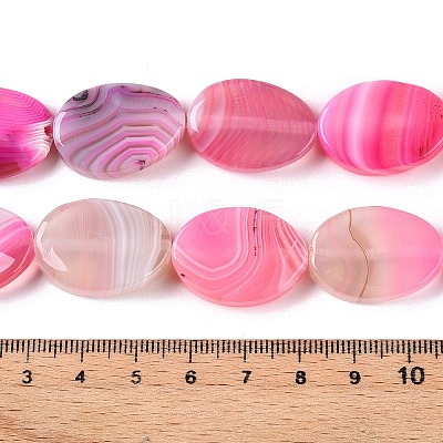 Natural Agate Dyed Beads Strands G-T138-202-1