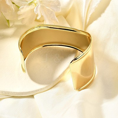 Rack Plating Brass Cuff Bangles BJEW-A137-02G-1