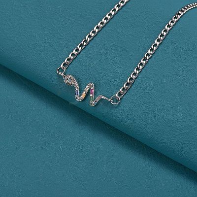5Pcs Brass Micro Pave Cubic Zirconia Links Connectors ZIRC-SZ0002-80P-1