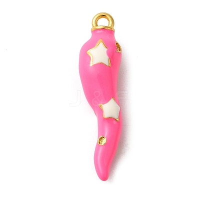 Rack Plating Brass Enamel Pendants KK-A229-29G-04-1