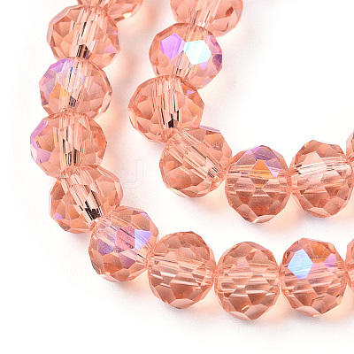 Electroplate Glass Beads Strands EGLA-A034-T3mm-L24-1
