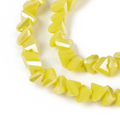 Electroplate Opaque Glass Beads Strands GLAA-N022-4mm-13-1