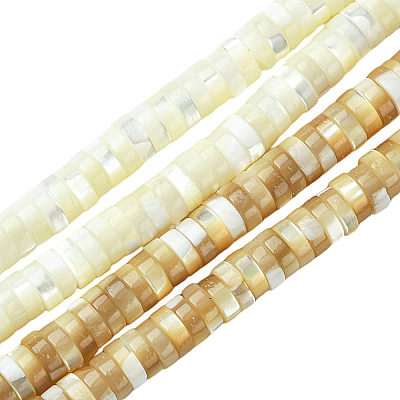 1 Strand Natural Trochid Shell/Trochus Shell Beads Strands SSHEL-YW0001-12A-1