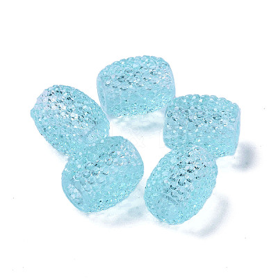 Transparent Resin European Jelly Colored Beads RESI-B025-01A-11-1