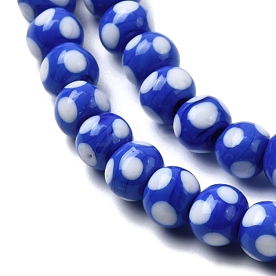 Handmade Lampwork Beads LAMP-D002-6mm-01H-1