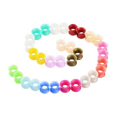 32Pcs 16 Colors Silicone Thin Ear Gauges Flesh Tunnels Plugs FIND-YW0001-16B-1