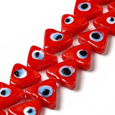 Evil Eye Handmade Lampwork Beads Strands LAMP-G154-05D-1