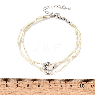Polyester Multi-Strand Bracelets FB-CBA983F-02P-01-1