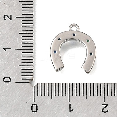 Brass Micro Pave Colorful Cubic Zirconia Charms KK-K427-18P-01-1