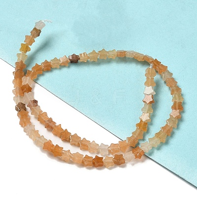 Natural Red Aventurine Beads Strands G-G085-B21-02-1