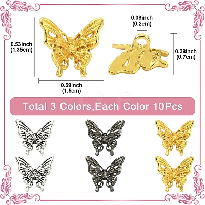 30Pcs 3 Colors Alloy Beads FIND-YW0009-79-1