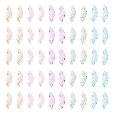 175G 5 Colors Baking Paint Transparent Glass Pendants DGLA-TA0001-40-1