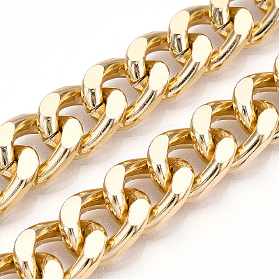 Aluminum Faceted Curb Chains CHA-N003-48KCG-1
