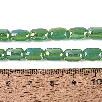 Electroplate Imitation Jade Glass Beads Strands EGLA-Q132-03B-B03-1