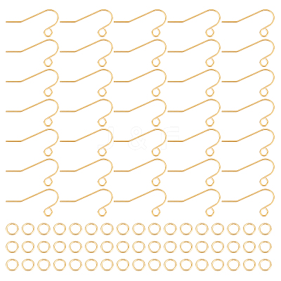60Pcs 304 Stainless Steel Earring Hooks DIY-DC0001-53-1