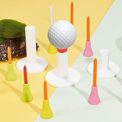 12Pcs Two-tone Plastic Golf Double Tees AJEW-CA0001-62-1