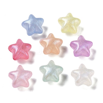 Luminous Transparent Acrylic Beads OACR-G033-06A-1